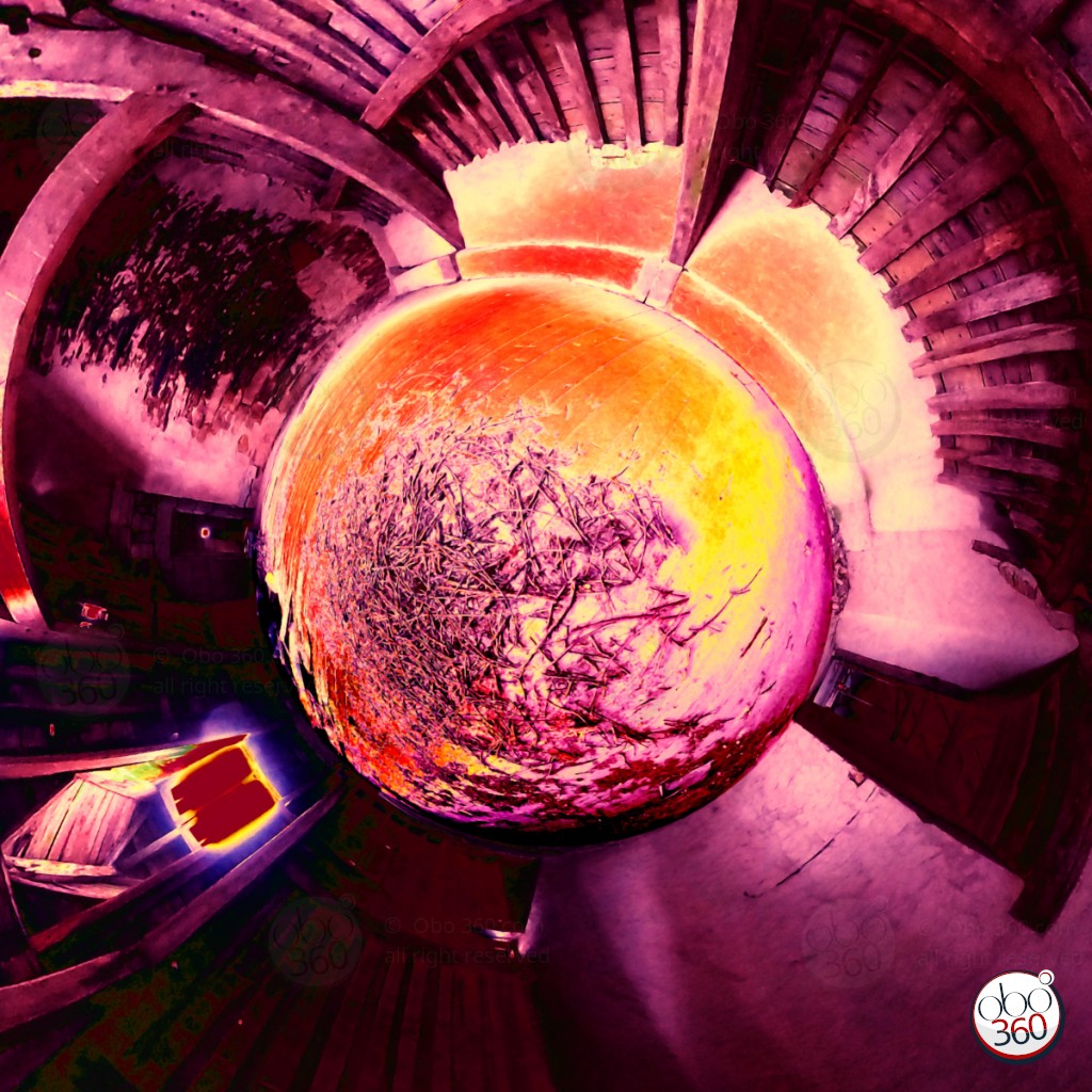 TwigsBall Composition artistique à partir d'une prise de vue à 360°.Photo réalisée dans une sous-pente de toit d'un château abandonné, quelque part en Bretagne, en France.