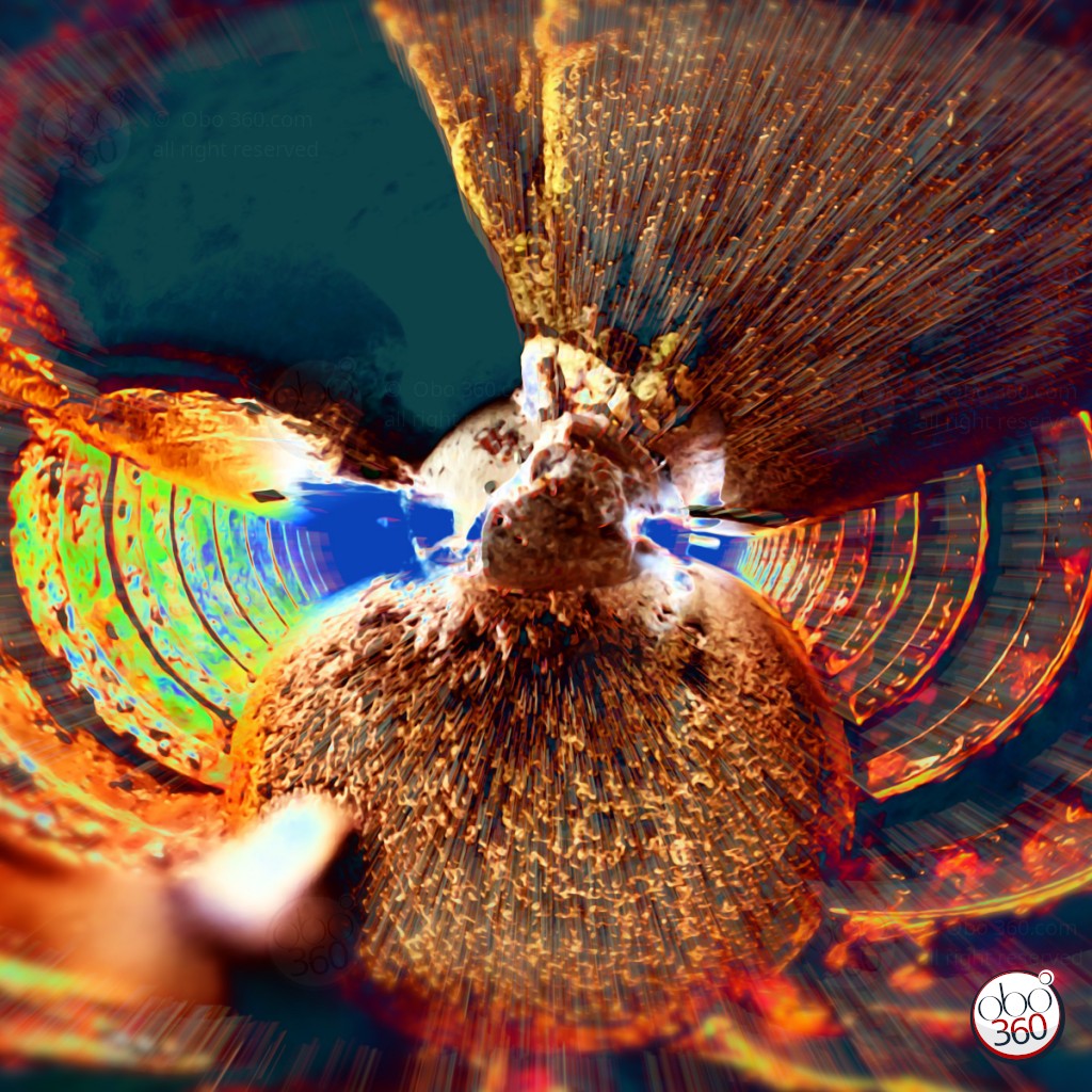 MonsterMouth Composition artistique à partir d'une prise de vue à 360°.Photo réalisée dans le couloir principal d'un bunker, quelque part en Bretagne, en France.